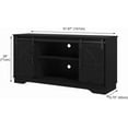 thumbnail image 2 of SSyao Bar Cabinet with Barn 2 Sliding Doors Buffet Farmhouse Storage Cabinet TV Stand (Black), 2 of 11