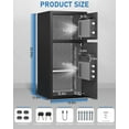 thumbnail image 6 of 6.0 Cu ft Large Safe Box Fireproof Waterproof,with LED Light fire proof safe for home documents,Fingerprint password personal Safes with Deposit Slot & Dual Alarm System，Security Box fo Valuables, 6 of 9