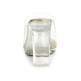 thumbnail image 2 of BLISSFUL STEP Women's Sandals Block Heels Clear Platform Slides Sandals, 2 of 7