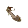 thumbnail image 1 of SANDALIAS TACONES VESTIR LEON DAMA MUJER ORO GLITTER 048 LEON 48, 1 of 3