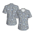thumbnail image 3 of Goofa Sleep Rabbit Pattern Women's Slim-Fit Short-Sleeve V-Neck T-Shirt,Classic-Fit Short-Sleeve V-Neck T-Shirt-Small, 3 of 5
