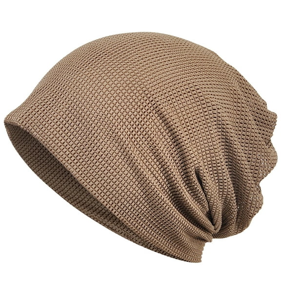 Breathable Sun Protection Turban Dual-use Hat Scarf Beanie Neckerchief For Women (Coffee)