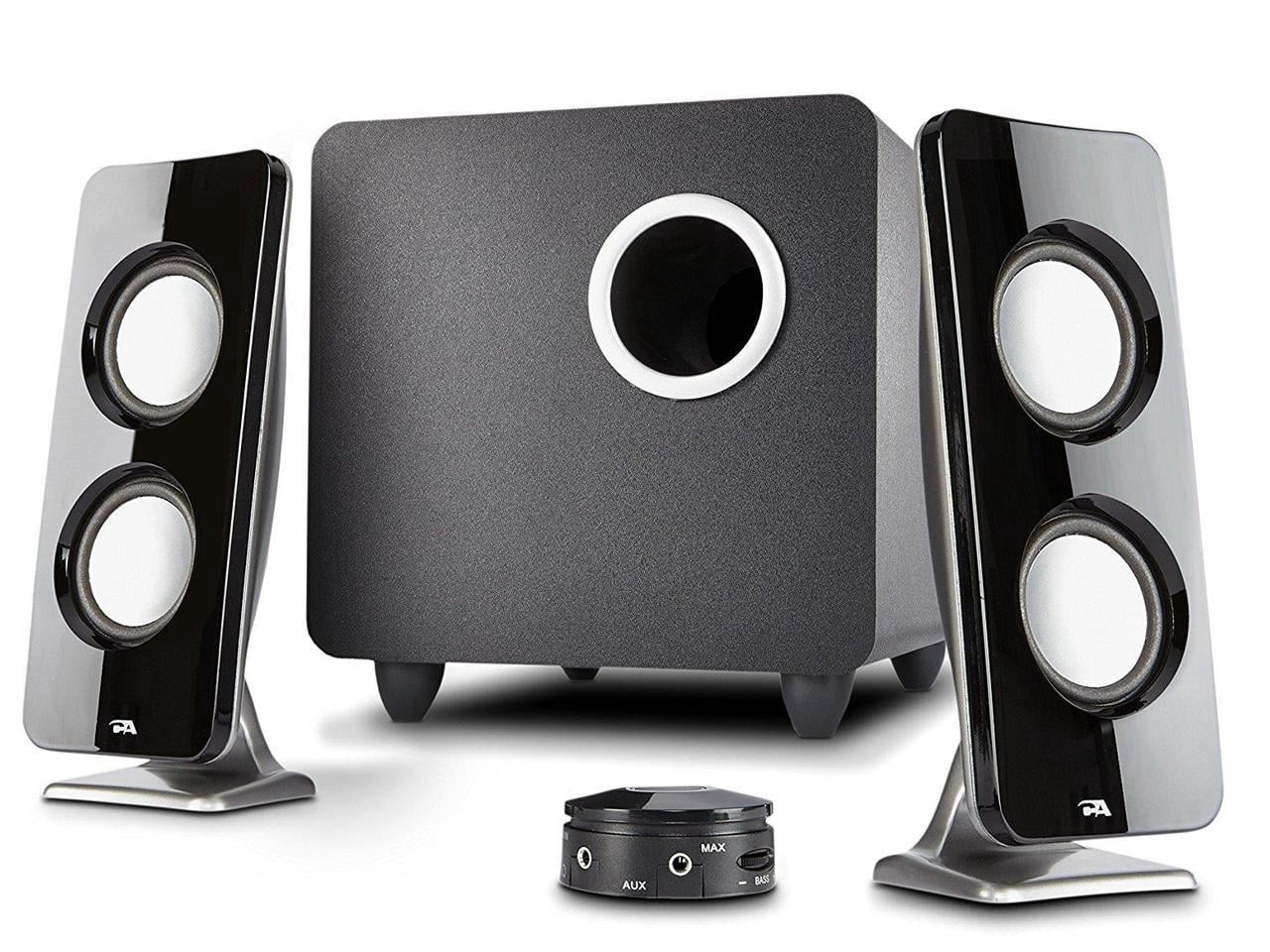 Cyber Acoustics 62W 2.1 Stereo Speaker with Subwoofer (CA-3610) Great for multimedia laptop or PC computers - perfect for Music, Movies, and Gaming