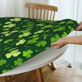 thumbnail image 5 of Happy St. Patrick''s Day Tablecloth with Elastic Edge, Round Table Cloth Lucky Clover Washable Reusable Table Cover for Kitchen Dining Party Picnic, Small, 5 of 6