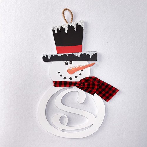 Snowman Monogram Door HangersS