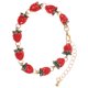 thumbnail image 3 of Pulsera de fresa ajustable con dije de fruta, cadena de mano, joyería de moda para la mano, 3 of 7