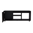 thumbnail image 2 of TV Stands With Storage, Tv Stand, 1 Door, 4 Shelves, 55" TV Capacity, Black Entertainment Centers,Engineered Wood Wooden TV Stands, Furniture Primary Living Space TV & Entertainment Furniture Tv Stan, 2 of 8