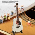 thumbnail image 2 of Mini Guitar Toy, White Mini Guitar Model Rich Details 5.1in Long Smoothing With Stand Box For Office, 2 of 7