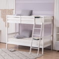 thumbnail image 5 of Pine High Tall Bunk Bed Vertical Version Straight Headboard 65 "H White, 5 of 9