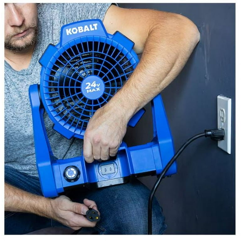 Kobalt 7-in 24-Volt 5-Speed High Velocity Indoor/Outdoor Blue