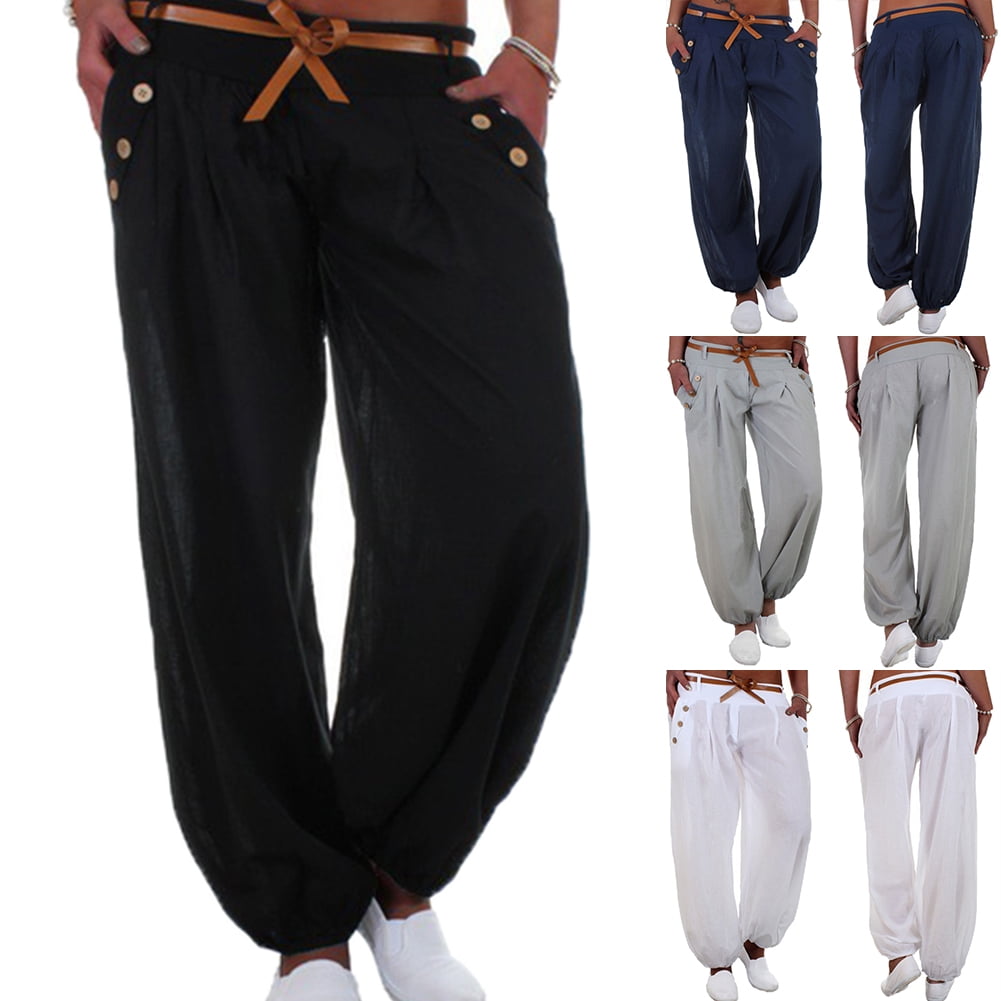 casual solid harem pants