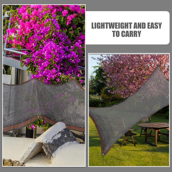 ETEREAUTY Sun Shade Cloth Black Pe Material Lightweight for Balcony Garden Outdoor Use