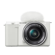 Sony Alpha ZV-E10 APS-C Mirrorless (White) with 16-50mm Lens Content Creator Kit