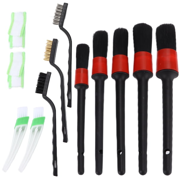 Juego de cepillos de limpieza para automóviles, 12 piezas, cepillos para detalles de automóviles, herramienta de limpieza para automóviles, juego de cepillos de limp