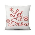 thumbnail image 2 of Merry Christmas Let It Snow Throw Pillow Covers Let It Snow Pillow Cover 18 X 18 Set Of 4, Rustic Sofa Couch Car Bedroom Home Decor, 2 of 7