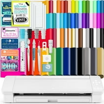 Silhouette White Cameo 4 PLUS - 15" w/ 64 Oracal Vinyl Sheets, Tools, Guides