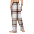 thumbnail image 6 of Men's Home Soft Pajama Pants, Plaid Print Drawstring Pocket Casual Lounge Pants for Fall, Winter and Home Comfort,Brown,M, 6 of 8