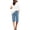 #072 Blue, variant on HAIJIE Shorts for Women Knee Length Long Shorts Linen Plus Size Dressy Casual Pull On with Drawstrings (#072 Blue,L)