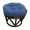 Indigo, variant on Rattan Ottoman Footrest with Cushion - 18x18x14 Inch - Stylish Accent Furniture for Living Room, Bedroom, Patio