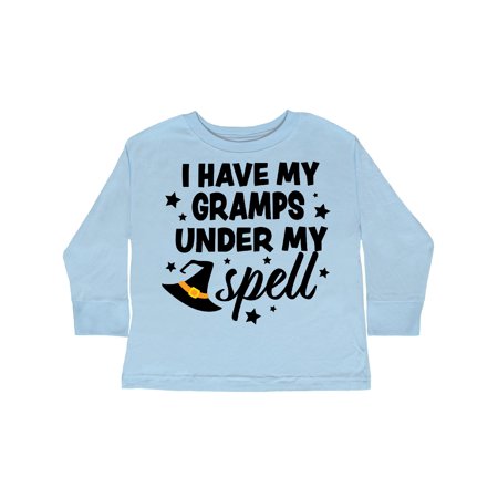 

Inktastic I Have My Gramps Under My Spell with Cute Witch Hat Gift Toddler Boy or Toddler Girl Long Sleeve T-Shirt