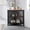 Brown, variant on Corner Cabinet/Table, 3-Tier Shelves with Protection Door, Metal Frame Storage Shelf Organizer for Small Space, Living Room, Kitchen, Bathroom