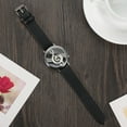 thumbnail image 4 of RelOJes para Hombres, RelOJ Analógico de Cuarzo, Reloj de Pareja Analógico de Cuarzo de 2 Colores RELOJ DE PULSERA CON CORREA DE PU CONSEPERA DE NOTA MUSICA HUECA REDONDA, 4 of 7