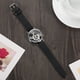 thumbnail image 4 of RelOJes para Hombres, RelOJ Analógico de Cuarzo, Reloj de Pareja Analógico de Cuarzo de 2 Colores RELOJ DE PULSERA CON CORREA DE PU CONSEPERA DE NOTA MUSICA HUECA REDONDA, 4 of 7