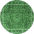 thumbnail image 1 of Ahgly Company Indoor Round Persian Emerald Green Traditional Area Rugs, 7' Round, 1 of 4