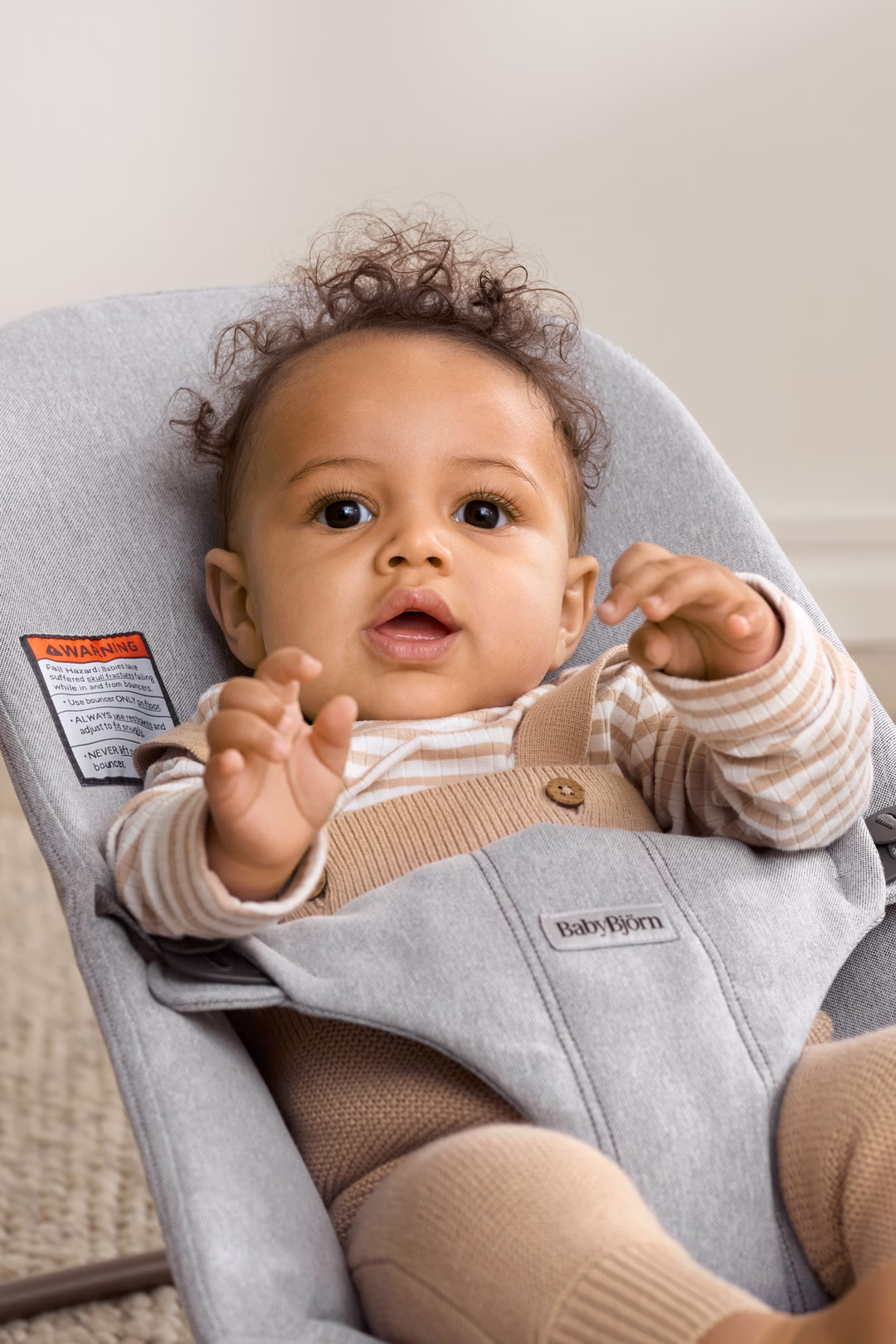 BabyBjorn Bouncer Bliss, Woven, Light Gray Melange