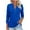 xx-Blue1209, variant on Womens Turn Down Collar Elbow Sleeve Polo Shirt V Notch Slim Fit Casual Golf Tops Daily Work Casual Top