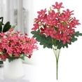 thumbnail image 2 of Small Artificial Daisy Flowers Bouquet Faux Silk Tiny Daisy Flowers for Home Garden Table Centerpiece Vase Decor, 1Pc, Multicolor, Fake Daisy Flowers for Indoor Outdoor Wedding(Red,13.7x2"), 2 of 9