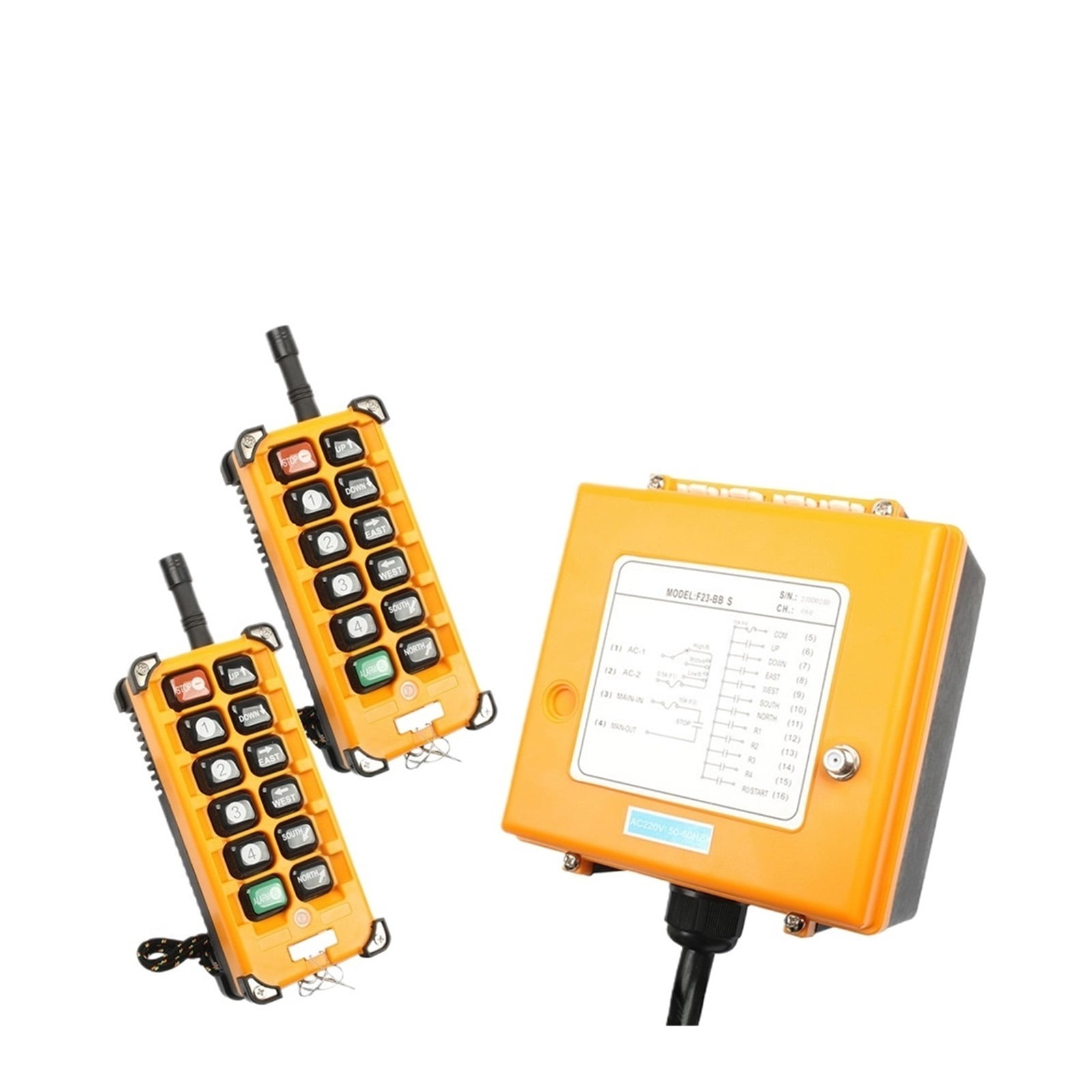 Industrial Wireless Radio Remote Controller Switch Speed Control Hoist Crane Control Lift Crane 8/10 Channels ,IP68 Dustproof and Waterproof Rating
