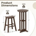 thumbnail image 3 of Gymax 3PCS Outdoor HDPE Bar Table & Chair Set for 2 w/ Footrests for Garden Yard Pool, 3 of 10