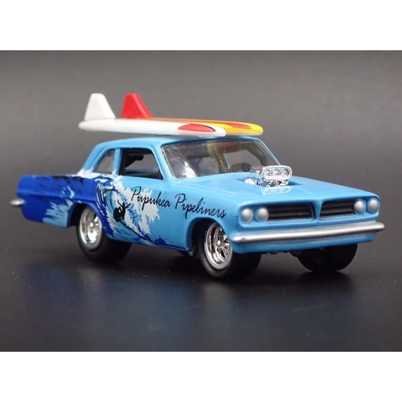 Open Box 1963 63 PONTIAC TEMPEST SURFING 1:64 SCALE COLLECTIBLE DIORAMA DIECAST MODEL CAR
