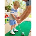 thumbnail image 4 of BemeyourBBs Toddler Baby Boy Golf Outfit Infant Baby Boys Summer Clothes Golf Cart Contrast Button Collared Short Sleeve Shirts and Shorts Set Baby 2 Piece Summer Outfit, 4 of 9