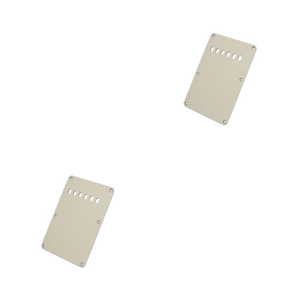 Cateissary Cubierta de la cavidad del trémolo, placa trasera a prueba de polvo, golpeador, placa profesional para rascar, accesorios de guitarra beige 2Conjunto