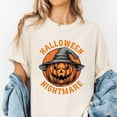thumbnail image 2 of Halloween Nightmare Pumpkin T-Shirt, Scary Jack-O’-Lantern Graphic Tee with Witch Hat, Spooky Gothic Shirt, Horror Pumpkin Gift for Halloween, 2 of 7