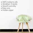 thumbnail image 6 of 3 Pack 19 Momme Smooth Mulberry Silk Pillow Case Cover, Queen, Green, 6 of 8
