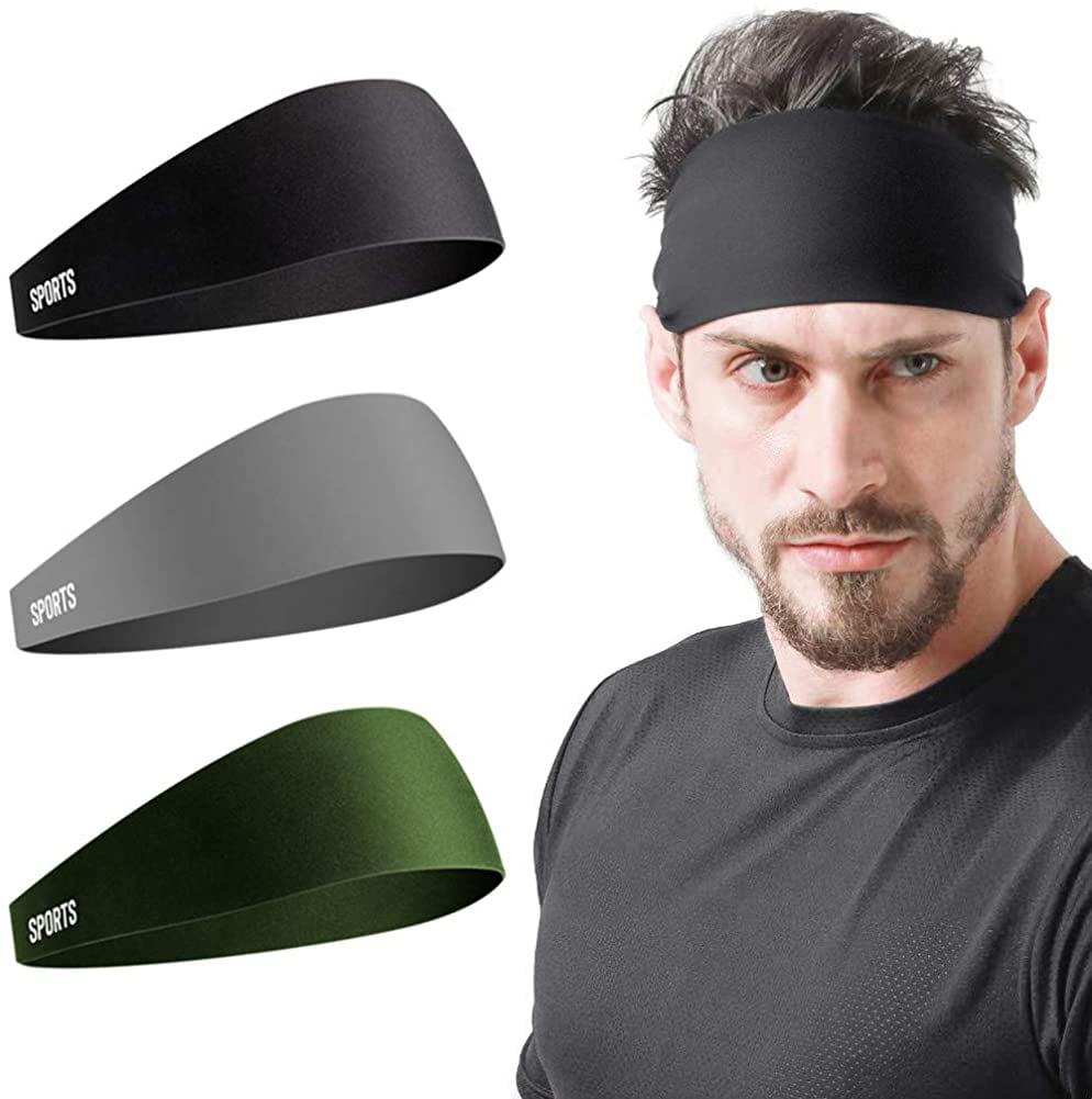 Cross Training Yoga and Bike Helmet Friendly BST POWER Headbands for Men and Women Mens Sweatband & Sports Headband Moisture Wicking Workout Sweatbands for Running 