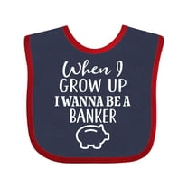 Inktastic Banker Future Job Boys or Girls Baby Bib
