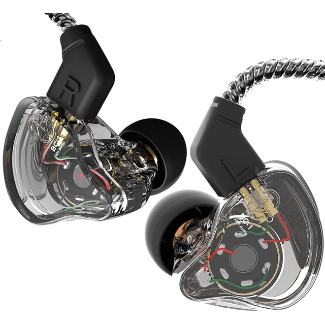 Auriculares con cable H HIFIHEAR CCZ Melody 1BA 1DD con micrófono transparente negro