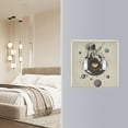 thumbnail image 4 of Yayeee Toggle Light Switch Wall Plate 3-Gang 6.37"x4.48" Decorative Outlet Cover, Beige Astronaut Planet, 4 of 7