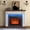#A Brown with LED, variant on 44"L Electric Fireplace Mantel Wooden Surround Firebox, Free Standing Fireplace, with Remote Control, Adjustable LED Flame