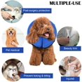 thumbnail image 2 of Soft Inflatable Dog Collar - Adjustable Pet Recovery Cone for Medium Dogs - Washable Dog Donut Collar - Anti-Licking Wounds - No Vision Blockage - Blue - Size M, 2 of 4