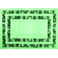 thumbnail image 1 of Ahgly Company Machine Washable Indoor Rectangle Solid Emerald Green Modern Area Rugs, 7' x 9', 1 of 4