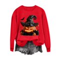 thumbnail image 5 of Jsaierl Halloween Sweatshirts for Women Plus Size Pumpkin Graphic Pullovers Fall Loose Fit Round Neck Long Sleeve Sweater Tops Halloween Clothes, Sizes S-2XL, 5 of 7