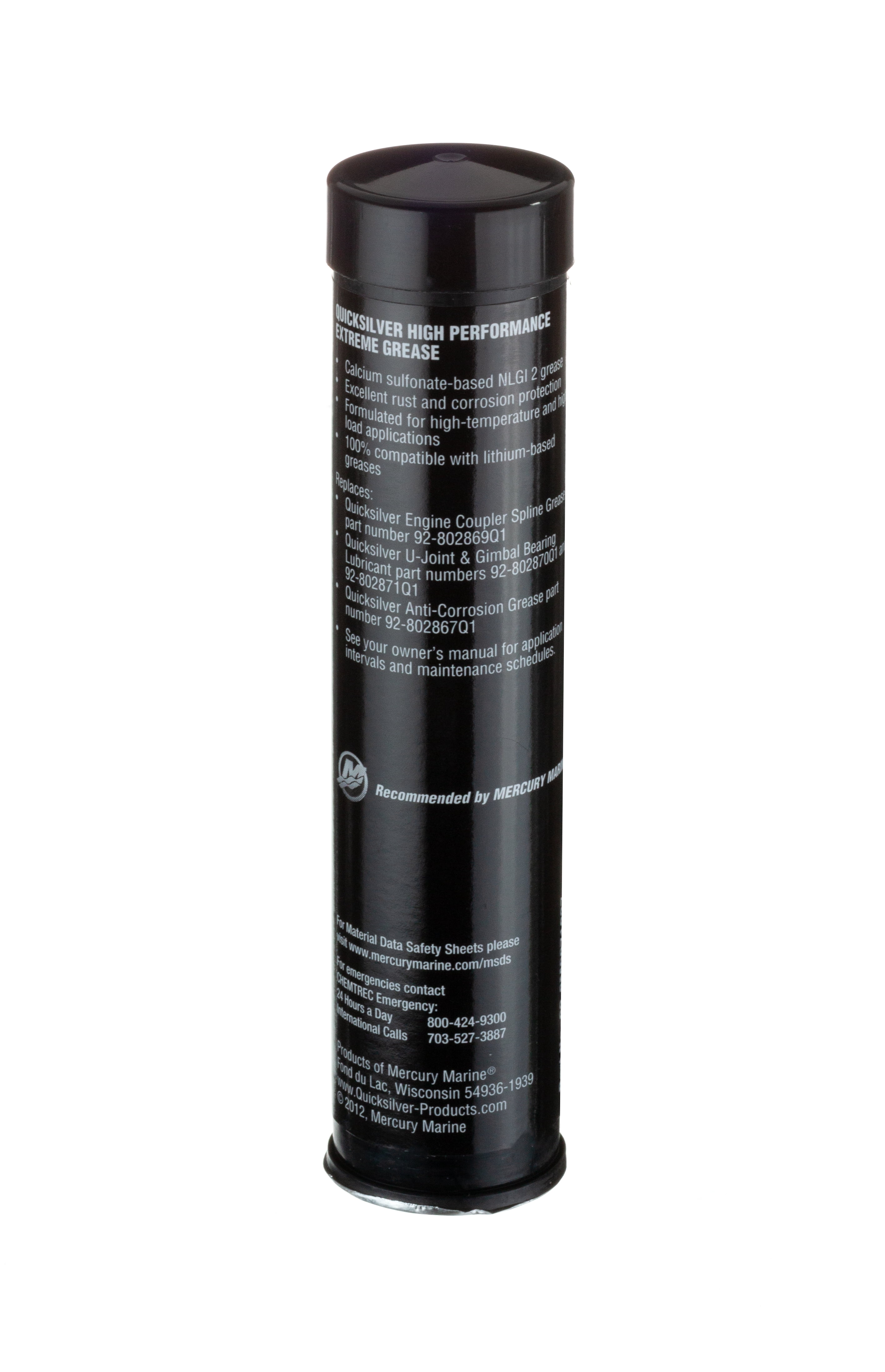 Quicksilver 8M0071837 High Performance Extreme Grease/Lubricant w/ PTFE, 3 Oz. Cartridges, Pack of 3