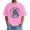 Pink, variant on IWRICH Men's Acid Wash Plus Size T Shirts Baggy Basic Short Sleeve Tees Casual Trendy Graphic Printed Tees Purple XL