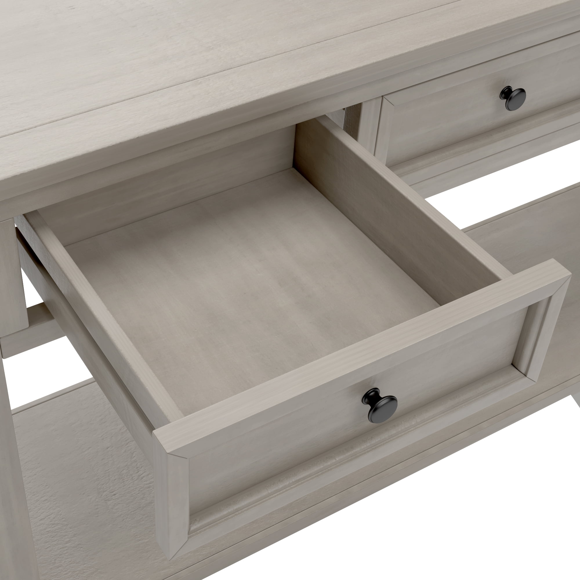 Euroco Storage Solid Wood Console Table, Gray Wash