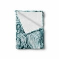 thumbnail image 2 of Marble Print Soft Flannel Fleece Throw Blanket, Abstract Rock Texture Modern Retro Splashes Antique Dark Design, Cozy Plush for Indoor and Outdoor Use, 60" x 80", Jade Green Teal White, by Ambesonne, 2 of 6